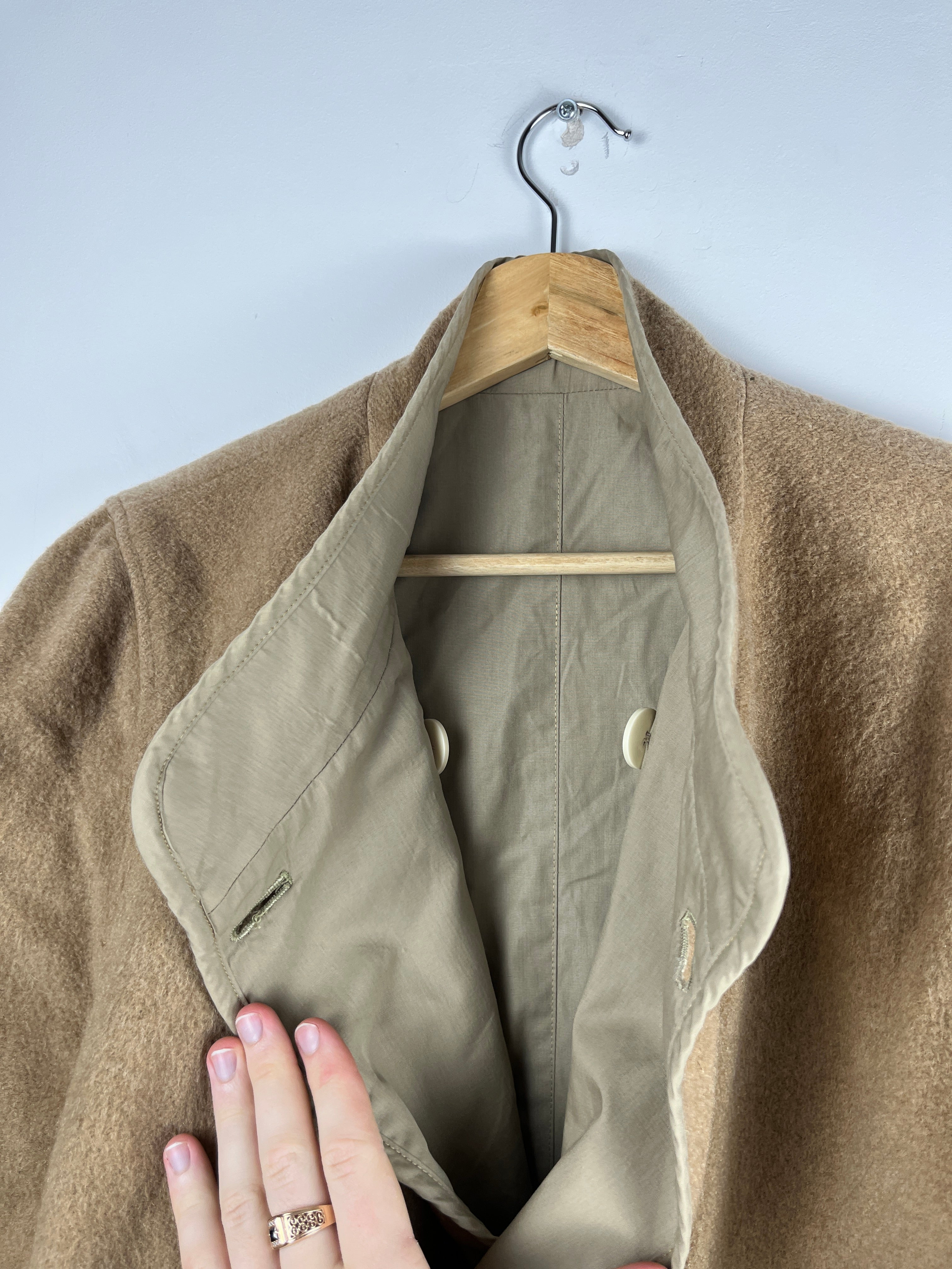 Vintage Reversible Wool & Cotton Coat — Size M