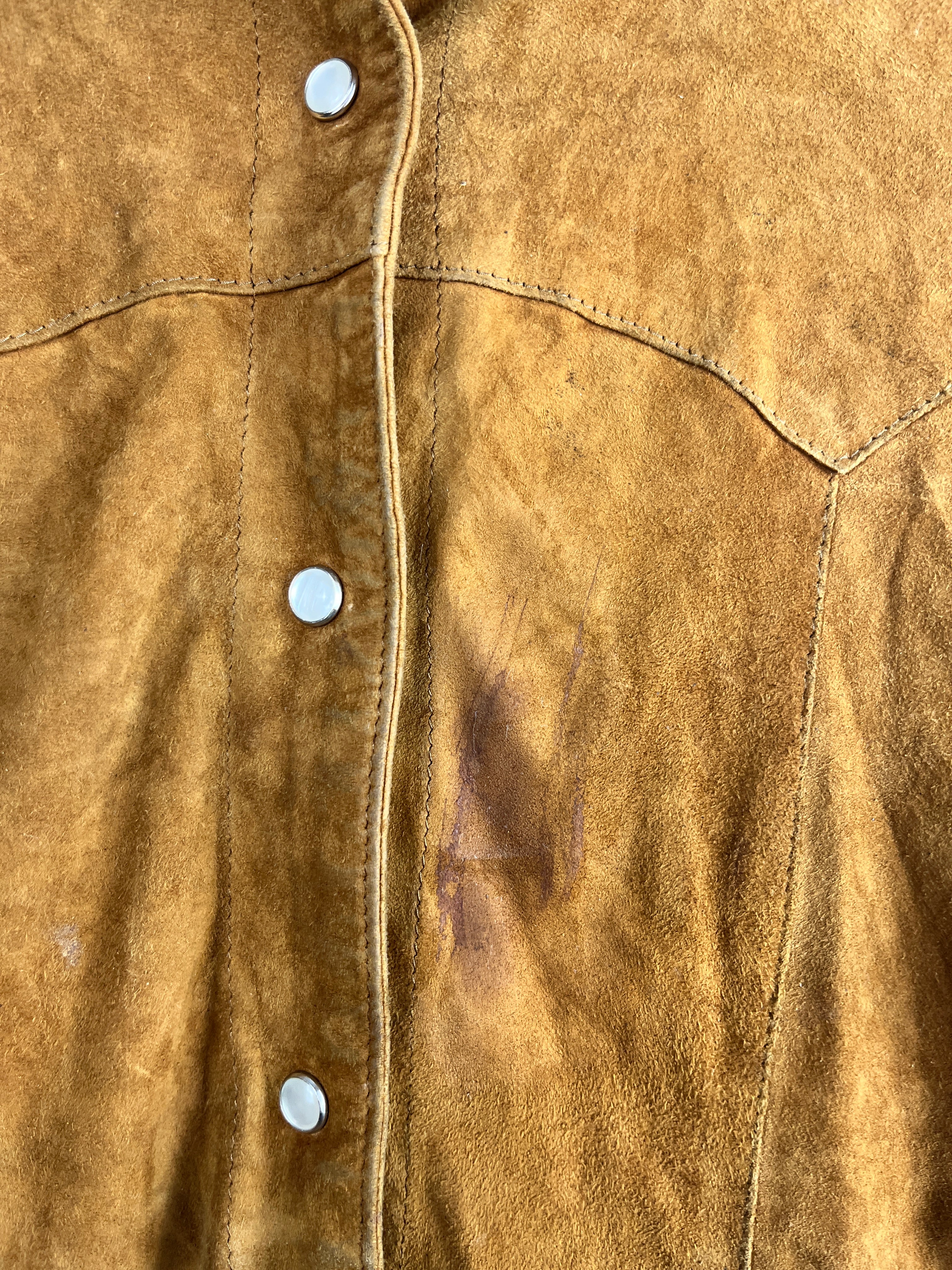Chevion Vintage Suede Shirt Jacket — Size S