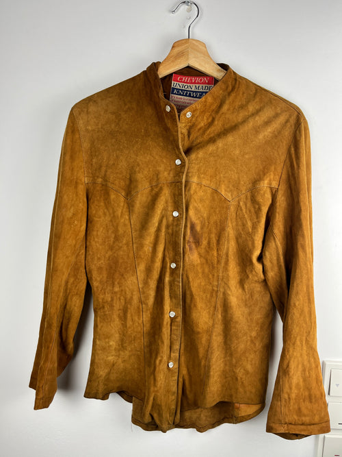 Chevion Vintage Suede Shirt Jacket — Size S