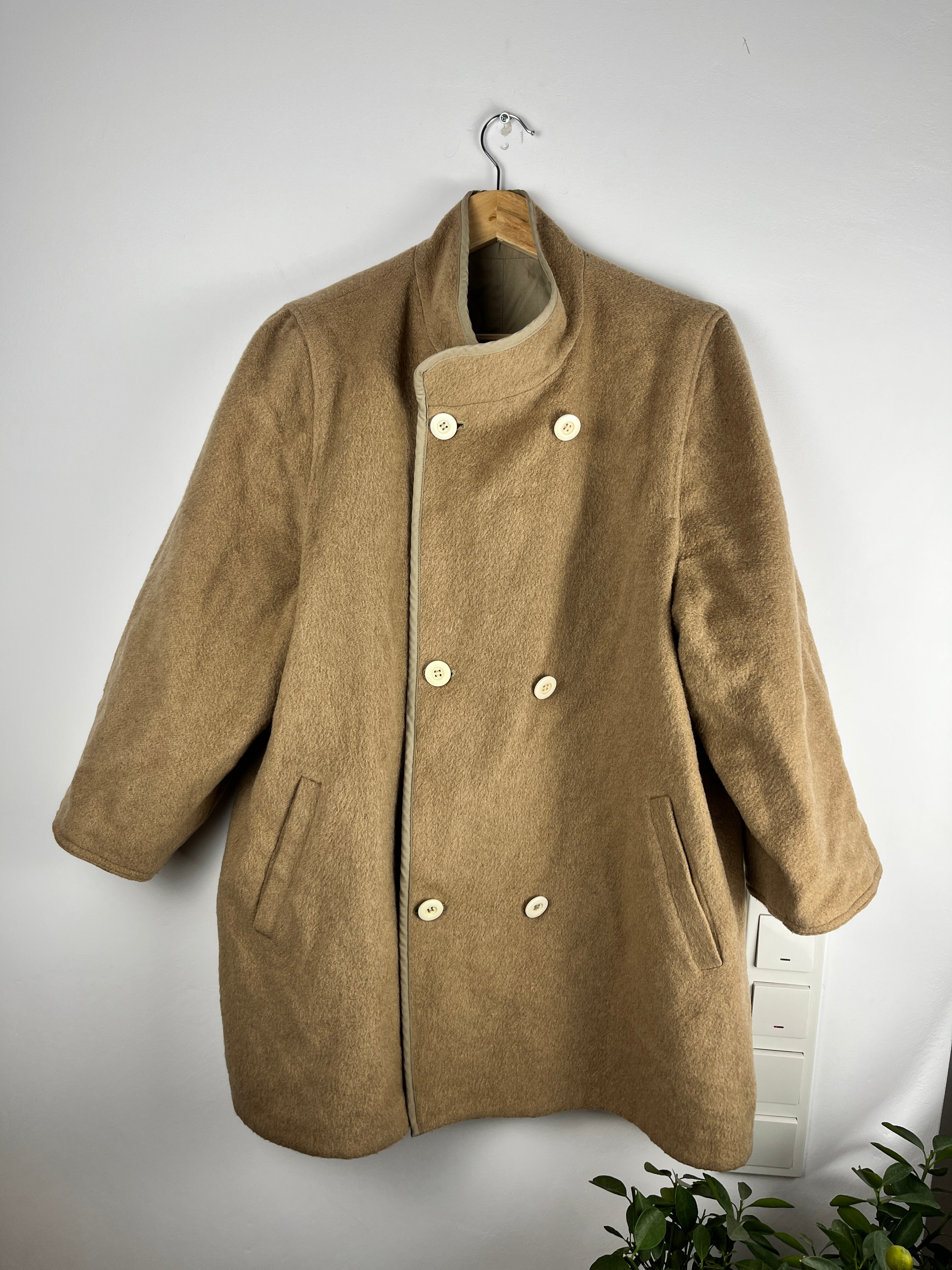 Vintage Reversible Wool & Cotton Coat — Size M