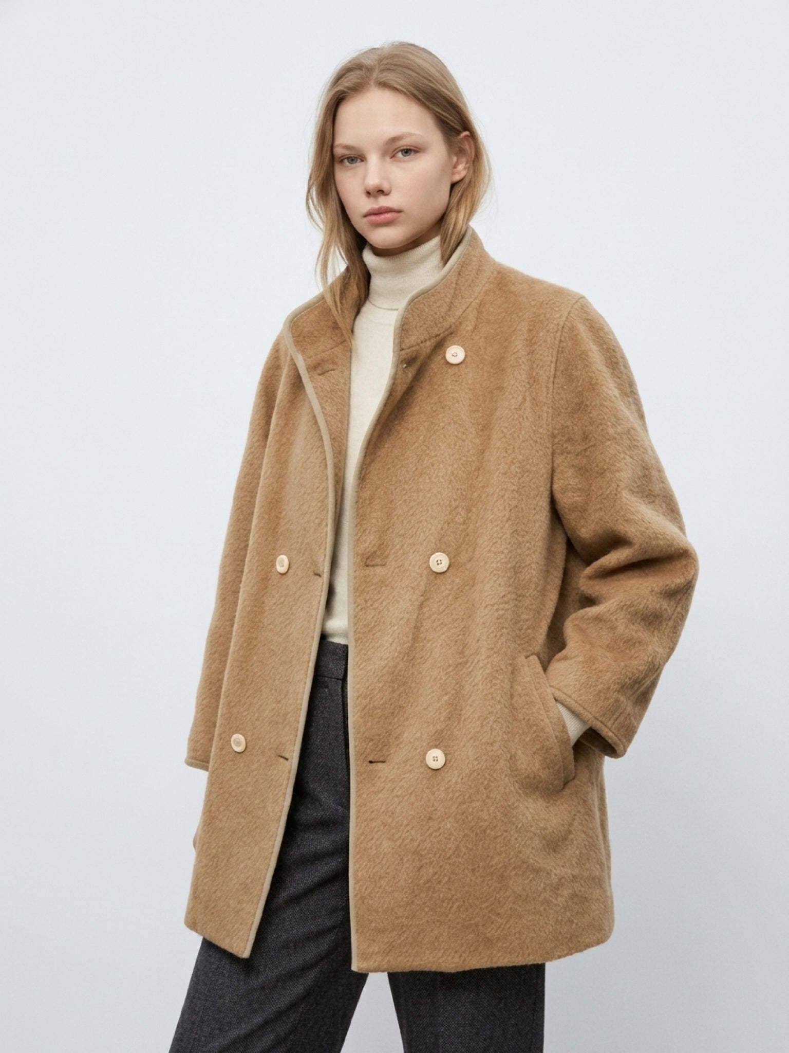 Vintage Reversible Wool & Cotton Coat — Size M