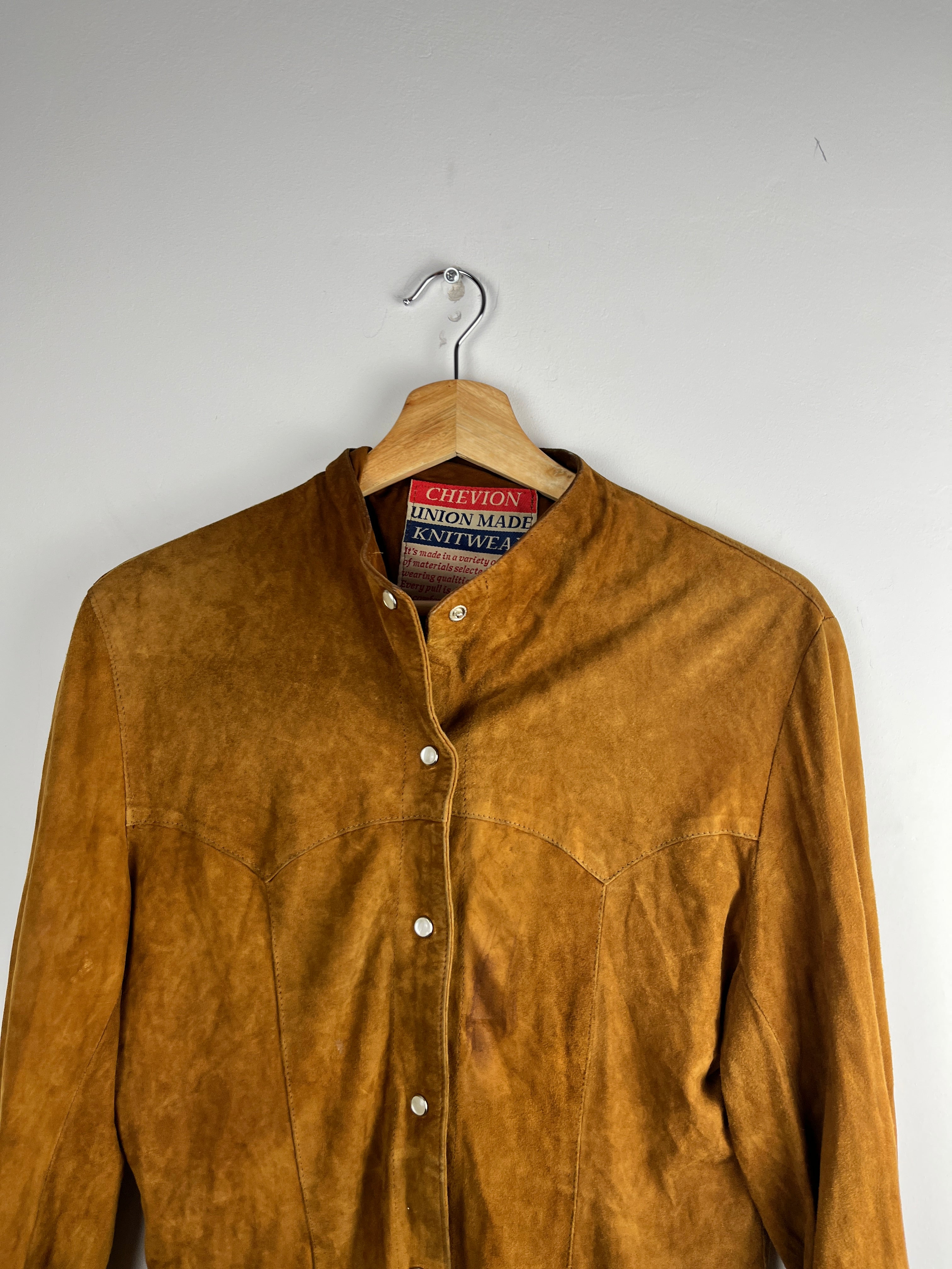 Chevion Vintage Suede Shirt Jacket — Size S