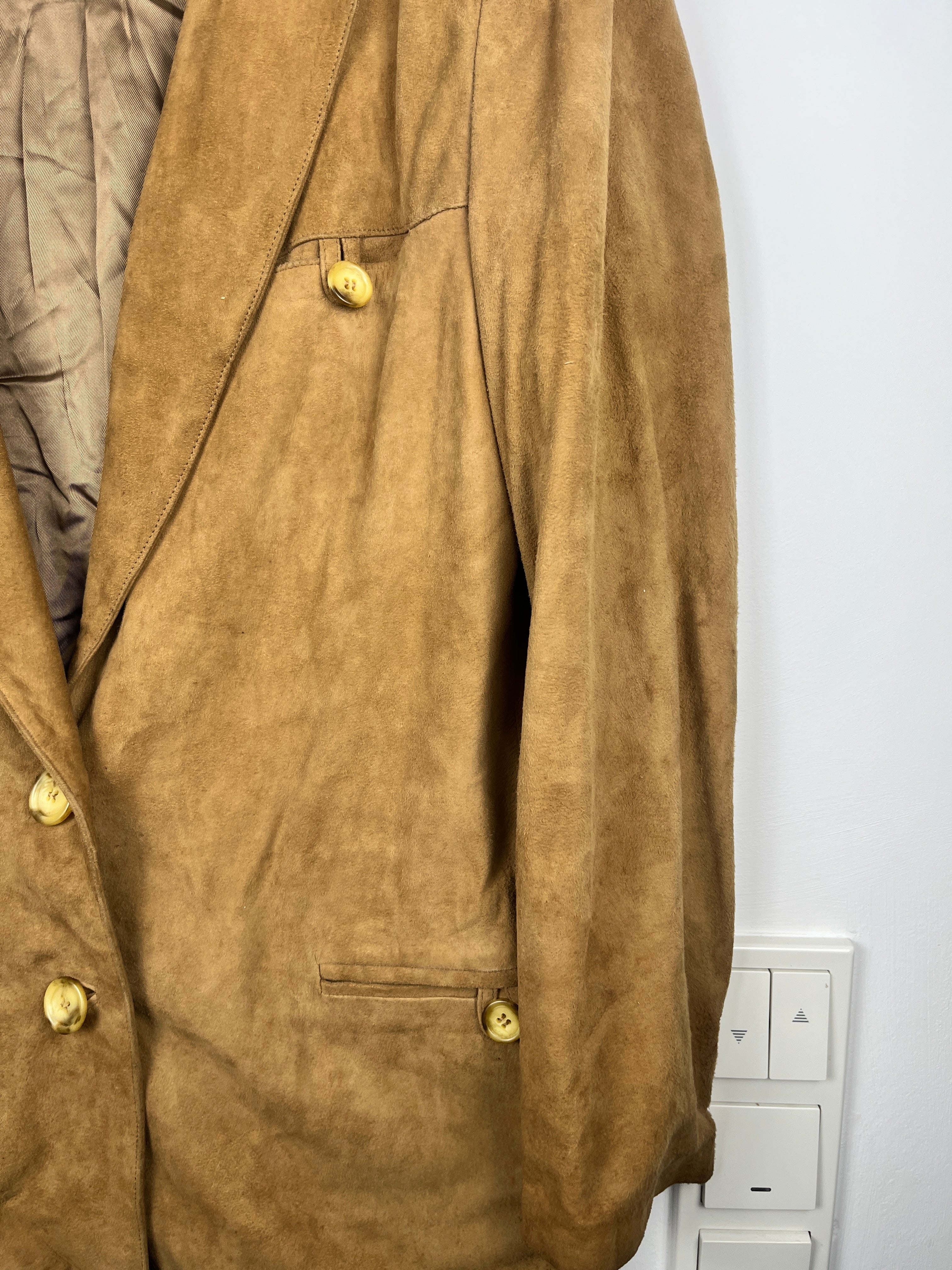Suede Leather Vintage Blazer — Size M