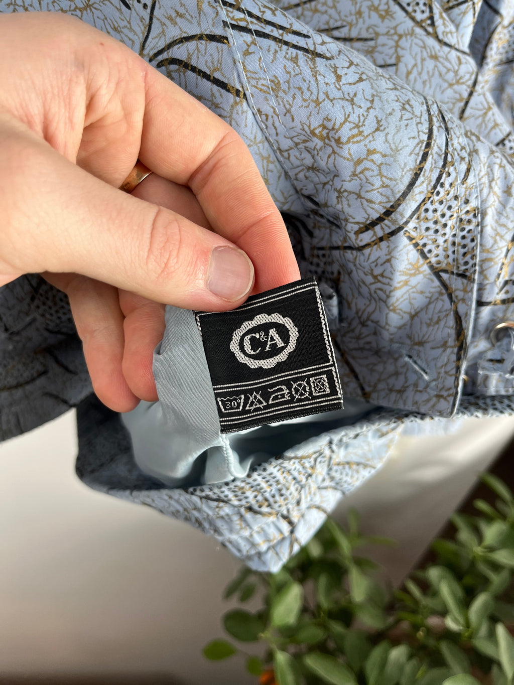 C&A Vintage Abstract Print Jacket — Size M