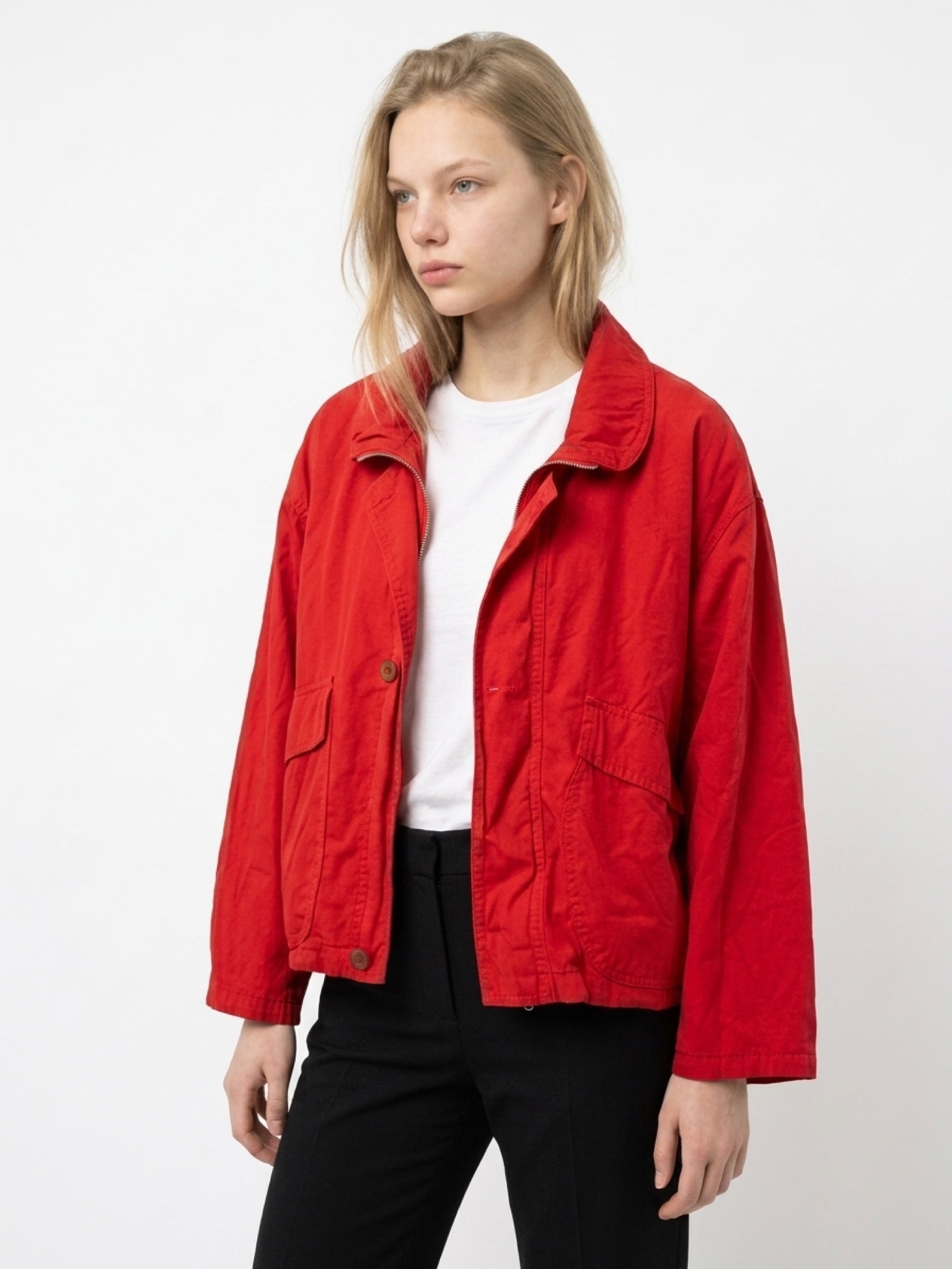 Vintage Red Chinino Jacket – Size M