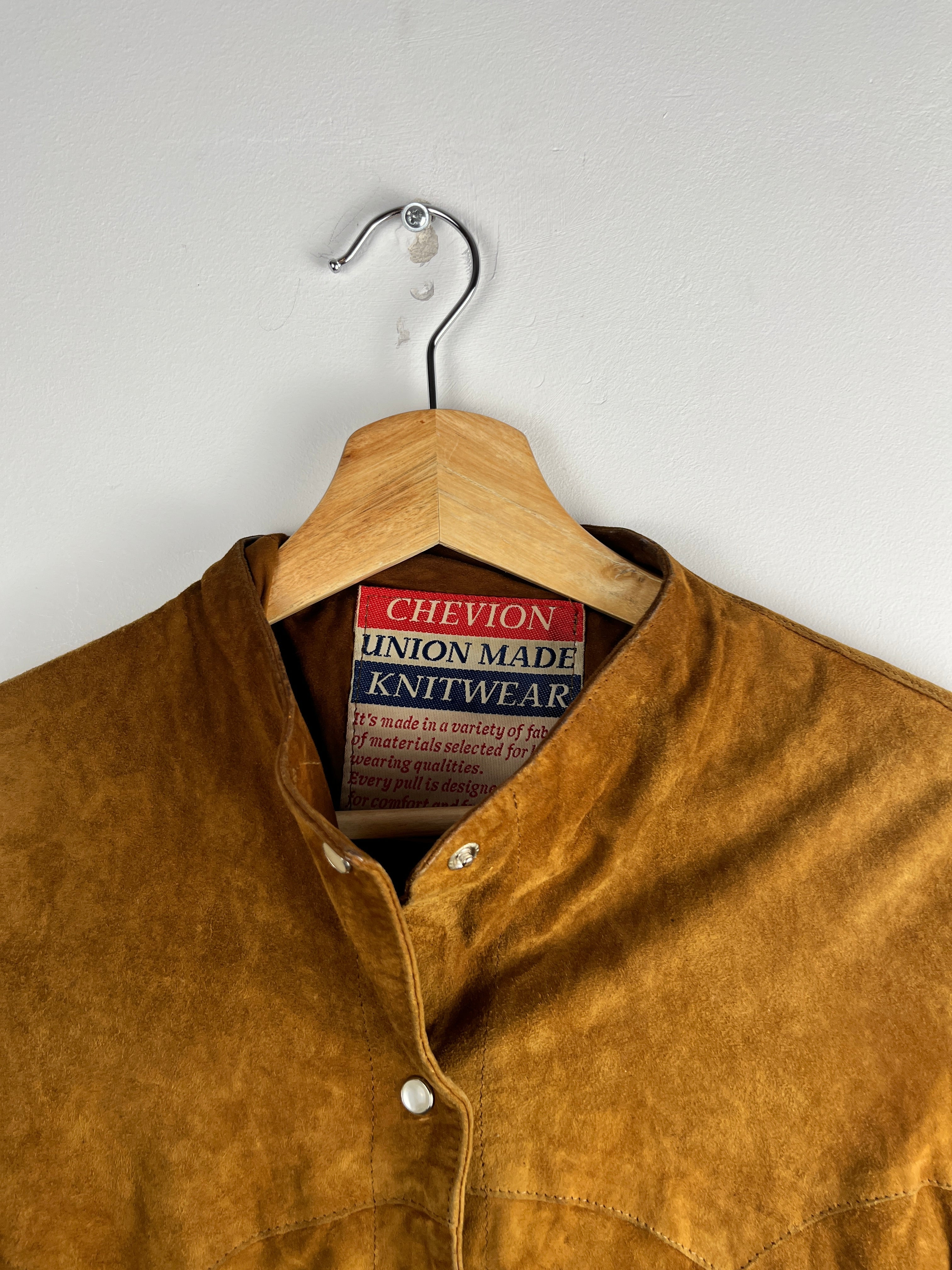 Chevion Vintage Suede Shirt Jacket — Size S