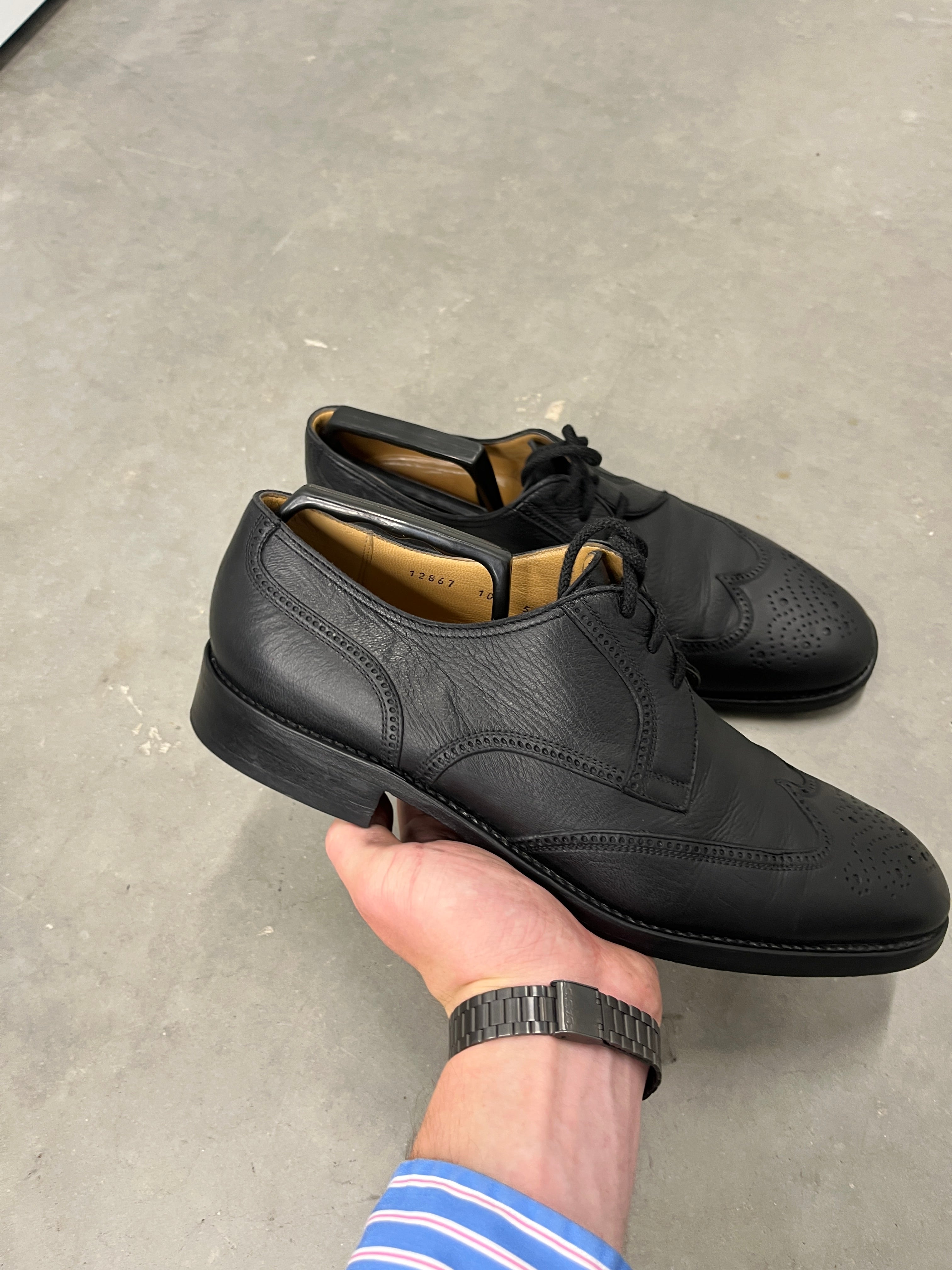 Vintage Gravati Wingtip Brogue Oxfords — Made in Italy