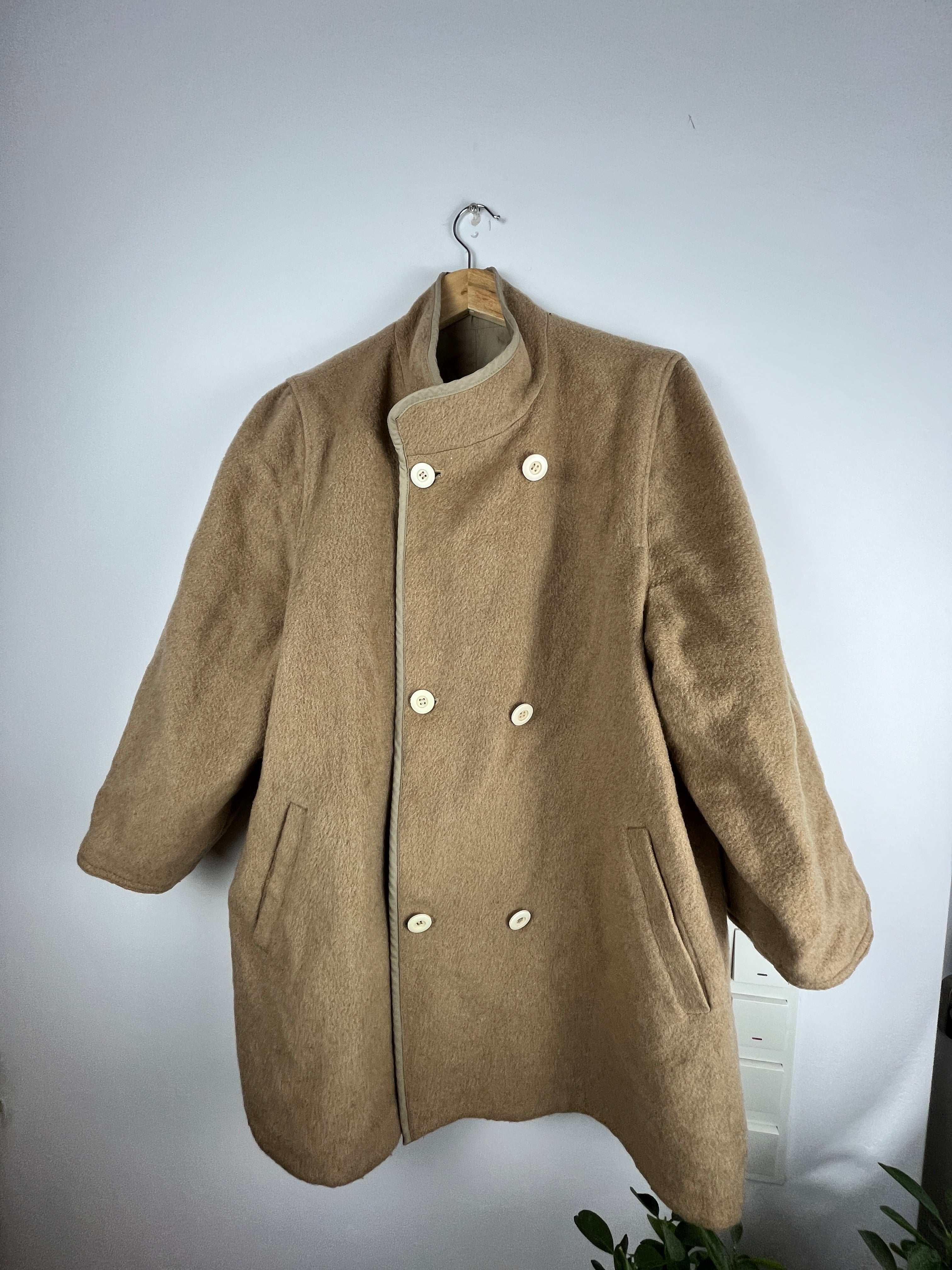 Vintage Reversible Wool & Cotton Coat — Size M