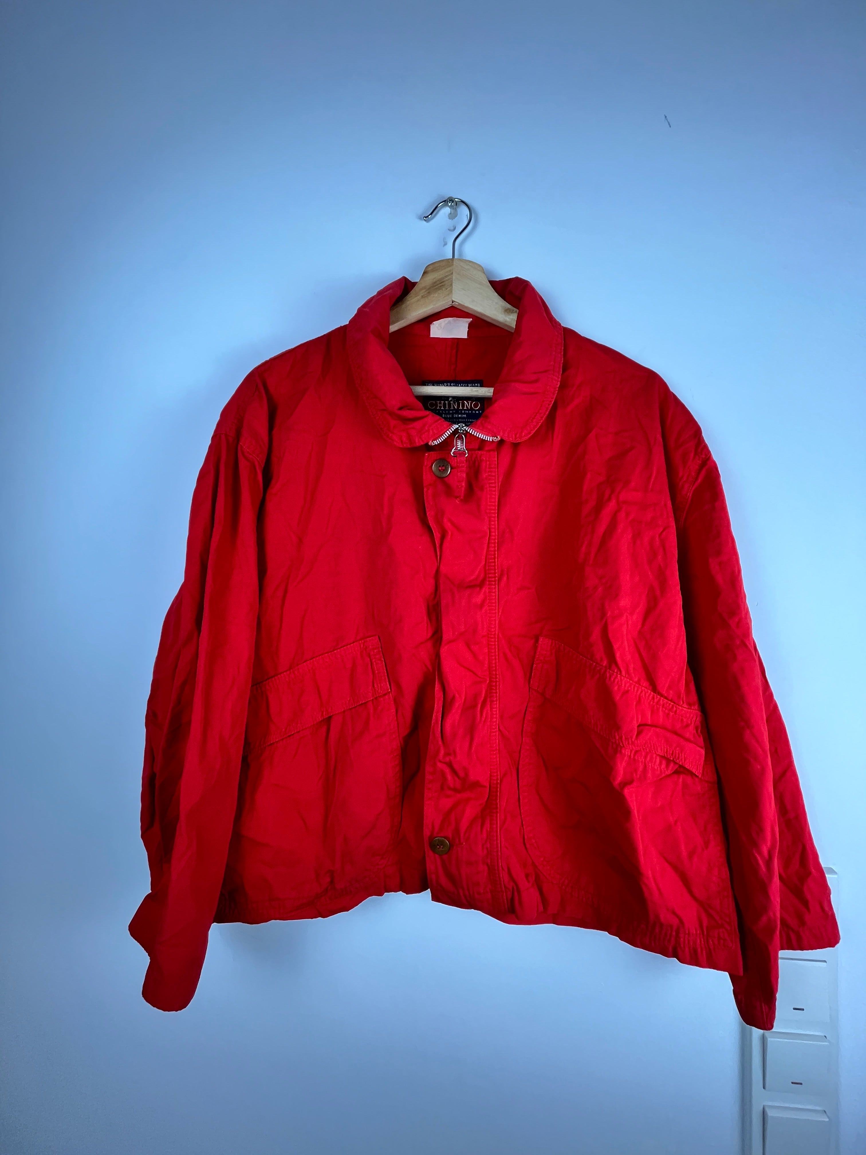 Vintage Red Chinino Jacket – Size M