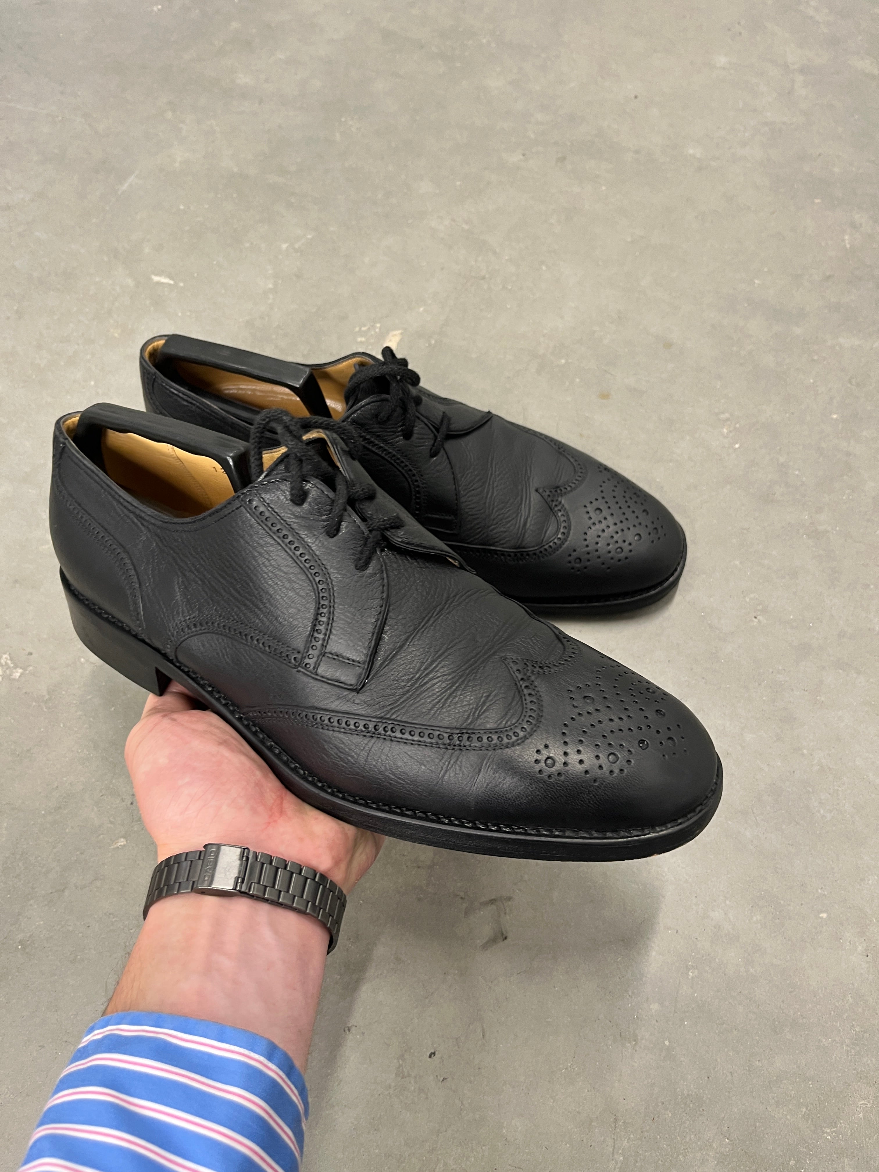 Vintage Gravati Wingtip Brogue Oxfords — Made in Italy