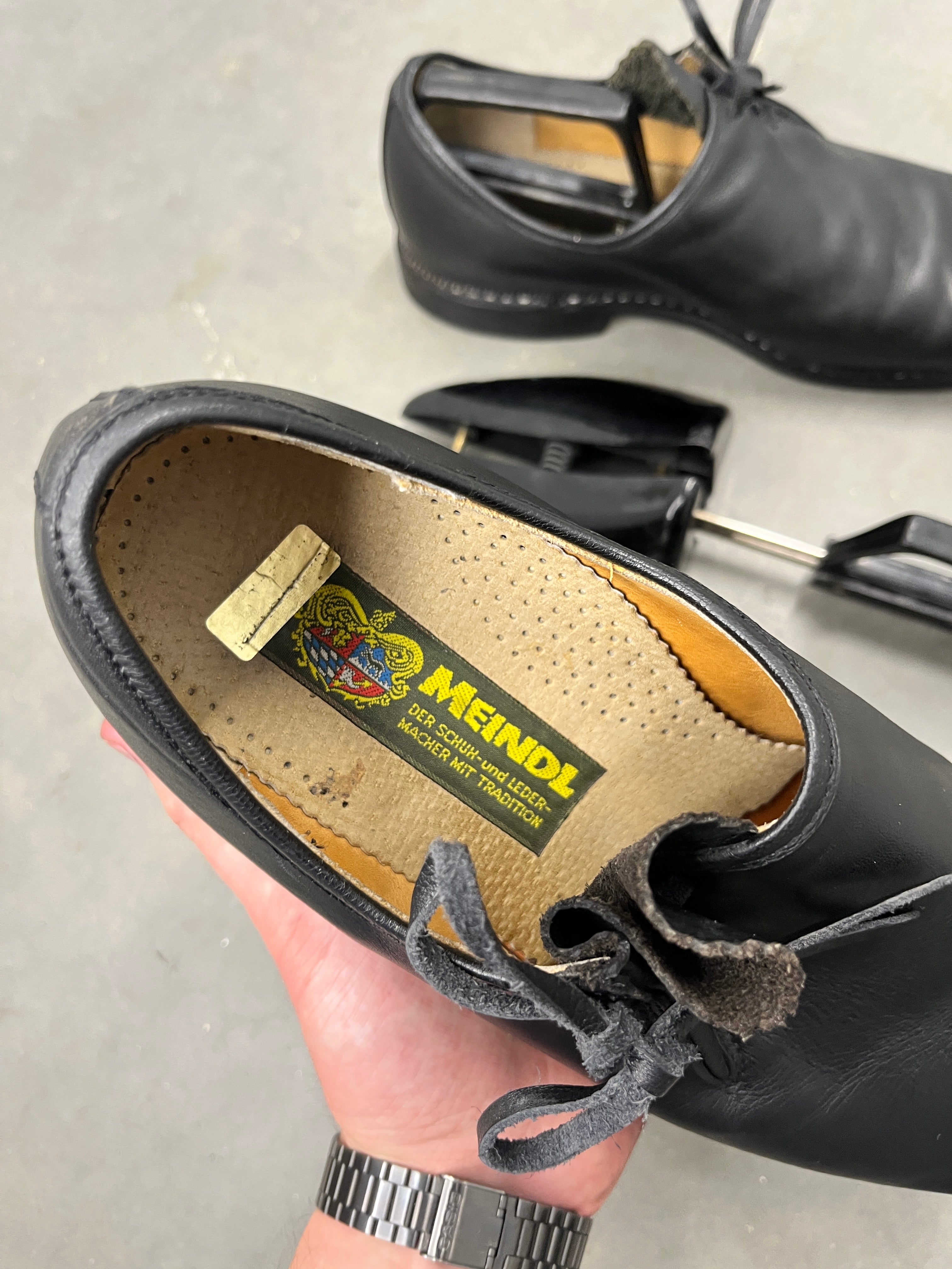 Vintage Meindl Leather Derby Shoes — Bavarian Handcraft що