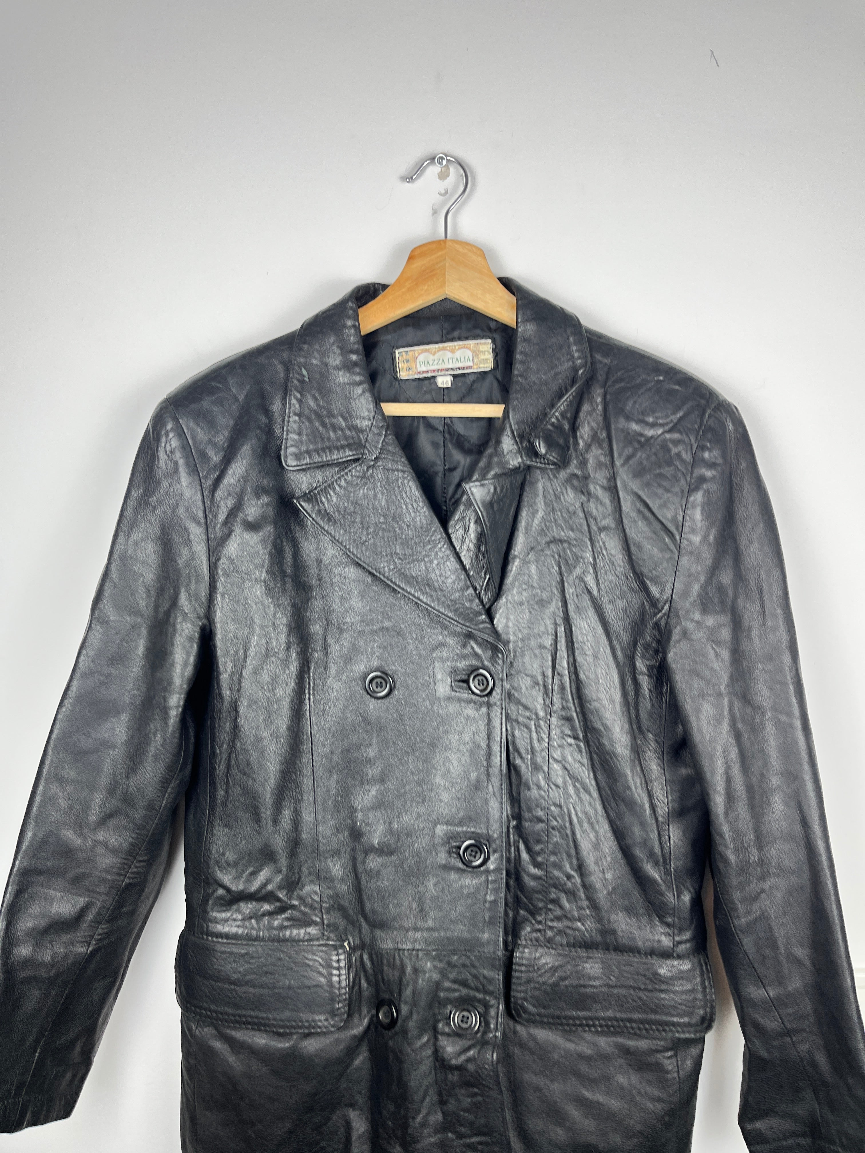 Piazza Italia Vintage Leather Jacket — Size M