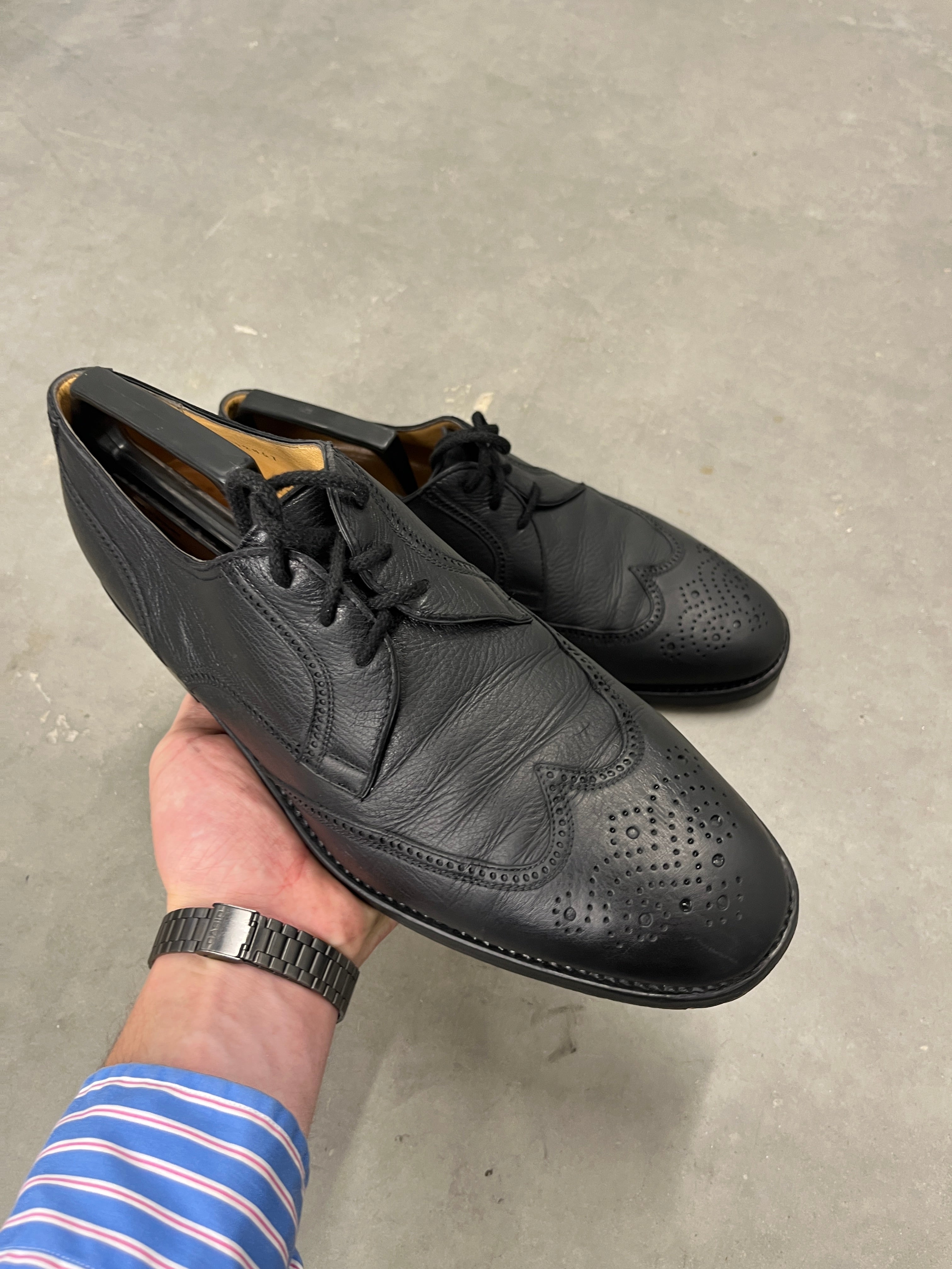 Vintage Gravati Wingtip Brogue Oxfords — Made in Italy