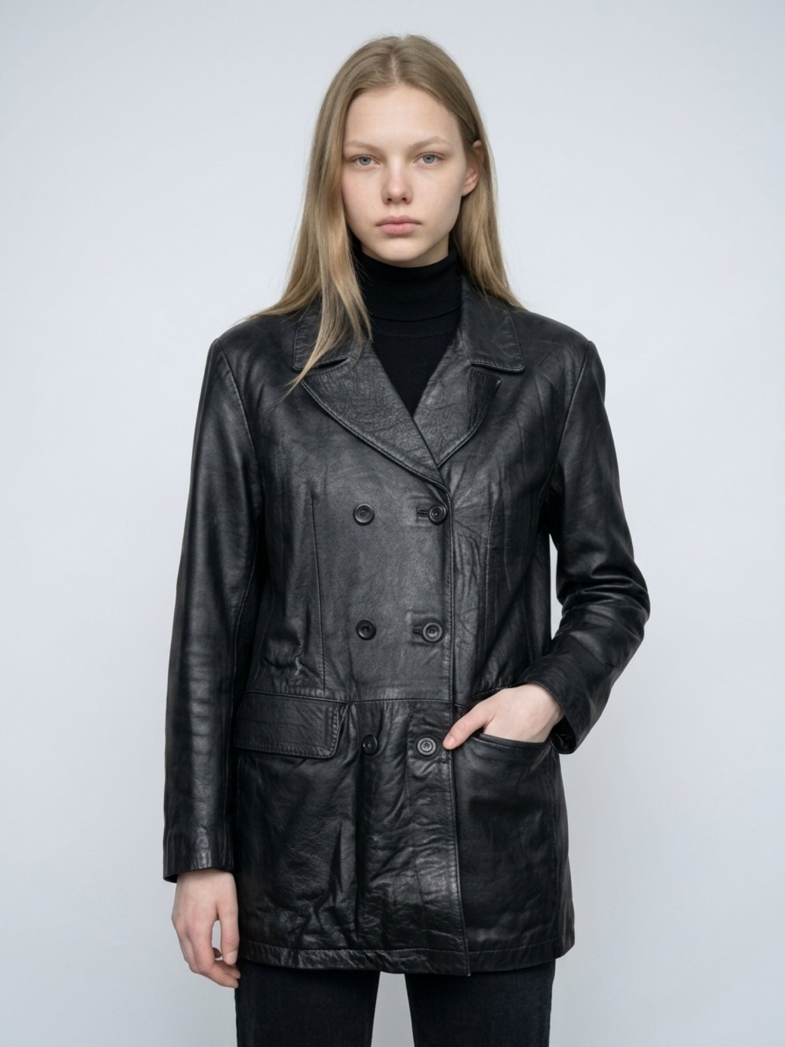 Piazza Italia Vintage Leather Jacket — Size M