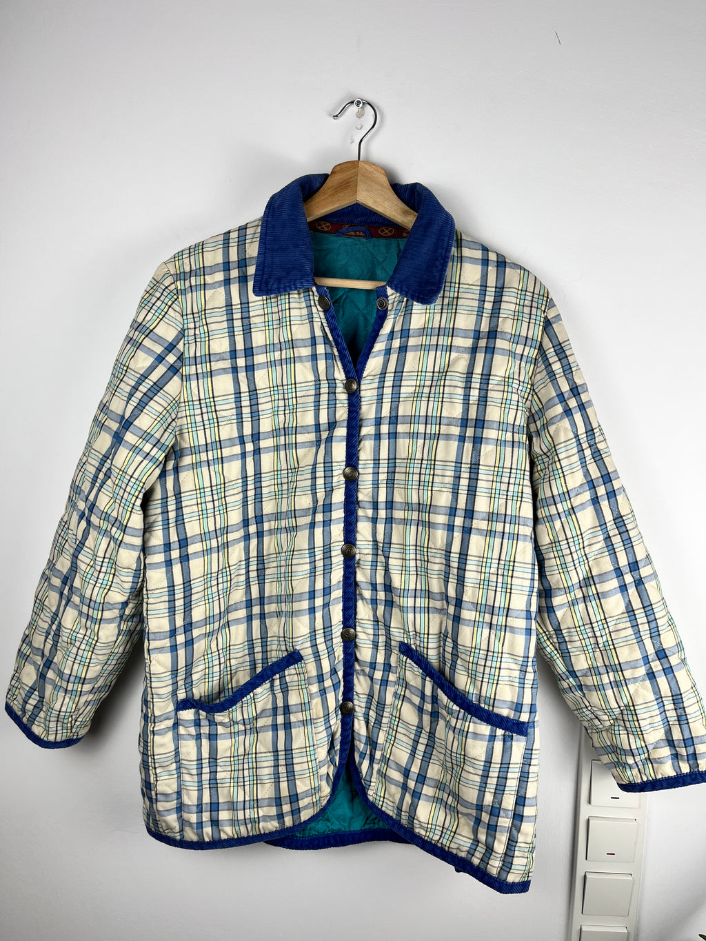 Gianolini Donna Vintage Quilted Plaid Jacket — Size M