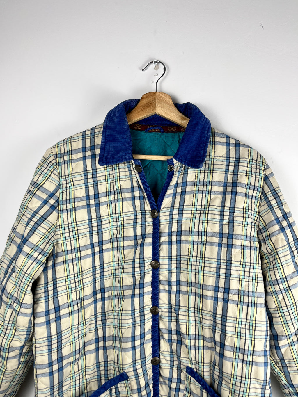 Gianolini Donna Vintage Quilted Plaid Jacket — Size M