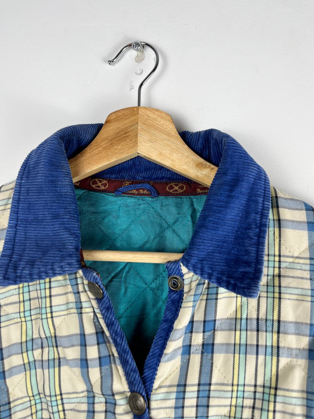 Gianolini Donna Vintage Quilted Plaid Jacket — Size M