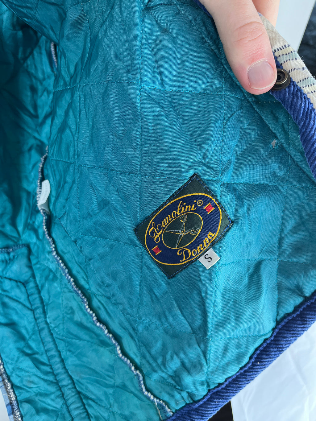 Gianolini Donna Vintage Quilted Plaid Jacket — Size M