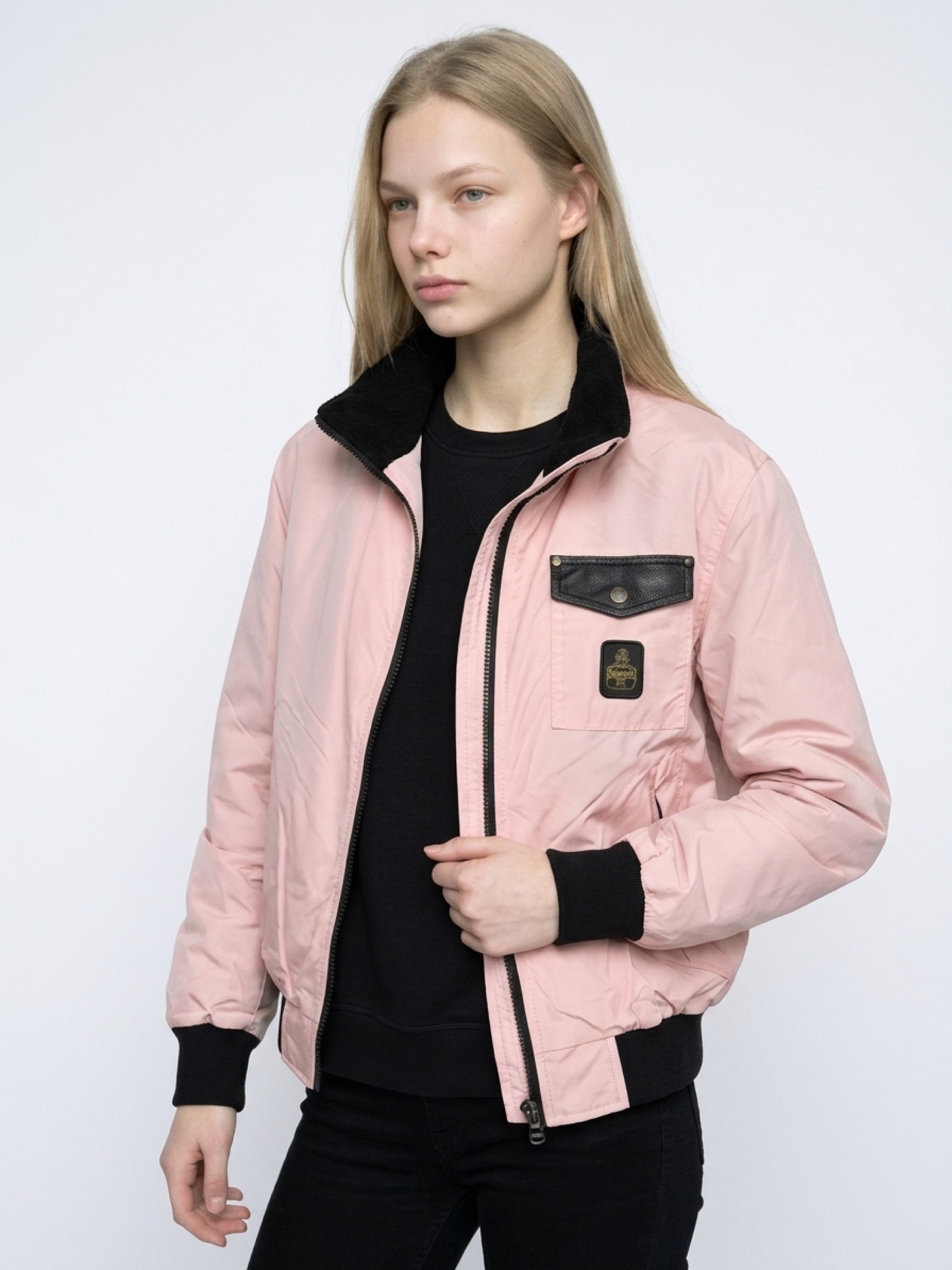 RefrigiWear Pink Bomber Jacket — Size S